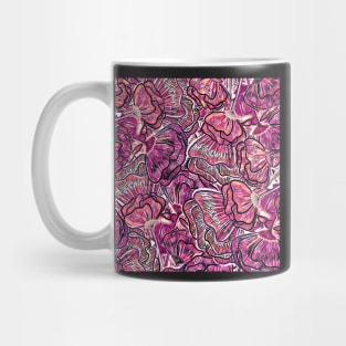 Magenta Flower Patch - Digitally Illustrated Flower Pattern for Home Decor, Clothing Fabric, Curtains, Bedding, Pillows, Upholstery, phone cases and stationary Mug